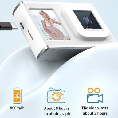 2,4"" skærm med dobbelt linse videooptagelse CCD digitalkamera med 32 GB kort + læser