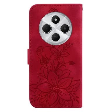 Til Xiaomi Redmi 14C 4G Cover Lily Flower Imprint Telefoncover med Støtte