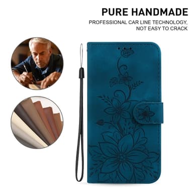 Til Xiaomi Redmi 14C 4G Cover Lily Flower Imprint Telefoncover med Støtte