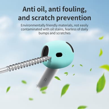 Til AirPods 4 ørepropper Anti-slip silikone etui Øreværne ørepropper - Blå