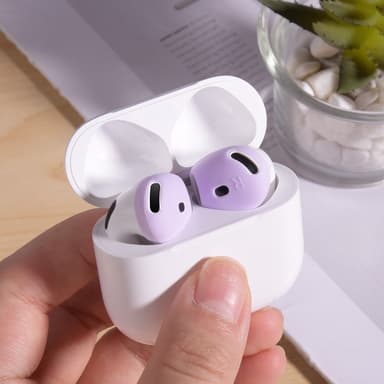 Til AirPods 4 ørepropper Anti-slip silikone etui Øreværne ørepropper - Blå