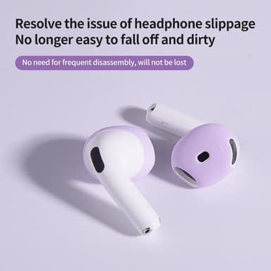 Til AirPods 4 ørepropper Anti-slip silikone etui Øreværne ørepropper - Blå