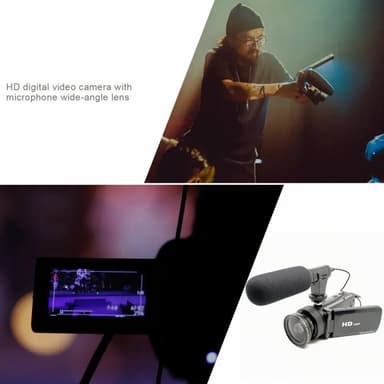 D100 2,4 tommer HD 1080P videokamera med mikrofon 16X digital zoomkamera