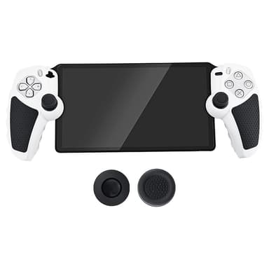 Playstation 5 / PS5 Silikone Skin Cover Case Anti-Slip Protection + Joystick Caps - Hvid