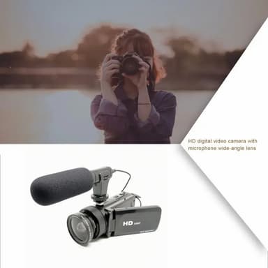 D100 2,4 tommer HD 1080P videokamera med mikrofon 16X digital zoomkamera