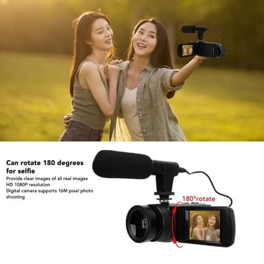D100 2,4 tommer HD 1080P videokamera med mikrofon 16X digital zoomkamera