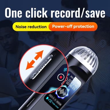 32GB digital lydoptager MP3-afspiller Støjreduktion Optageenhed Diktafon