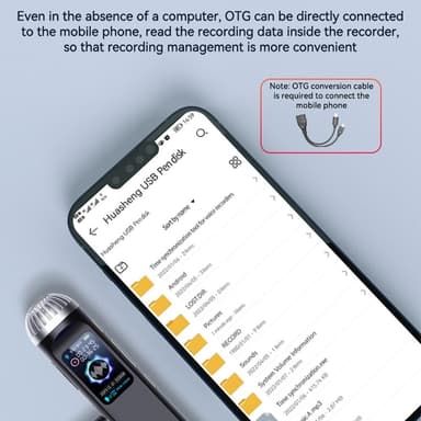 32GB digital lydoptager MP3-afspiller Støjreduktion Optageenhed Diktafon