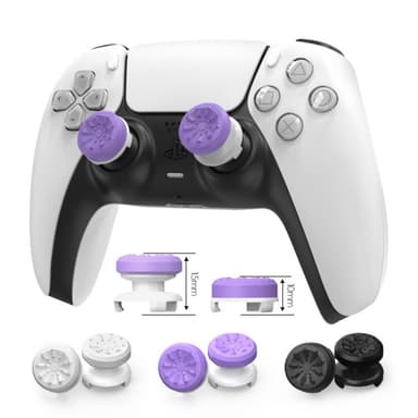 2 stk Thumb Grip Finger Grip til Sony PlayStation 5/4 8BitDo Joystick Silikone - Sort