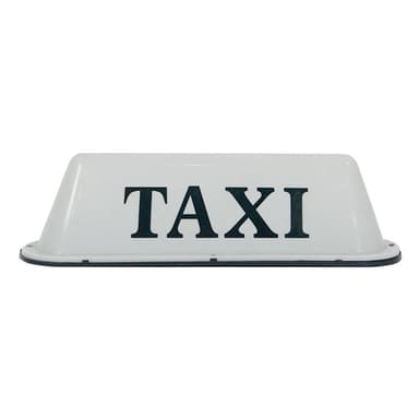 12V Universal Taxi Taglys PP Tag LED Lampe - Hvid / Gummi Magnet