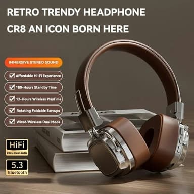Bluetooth HiFi Sound Over Ear Hovedtelefoner Støjreduktion Trådløst Headset - Sølv+sort