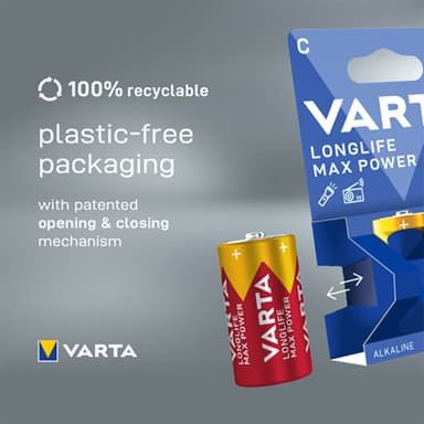 Varta Longlife Max Power C batterier (2-pakke)