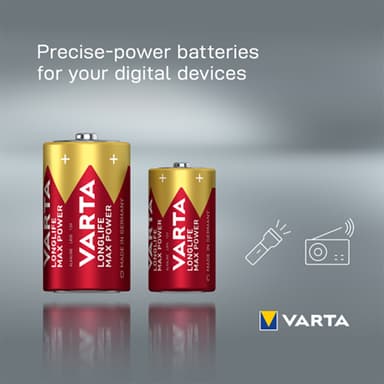 Varta Longlife Max Power C batterier (2-pakke)