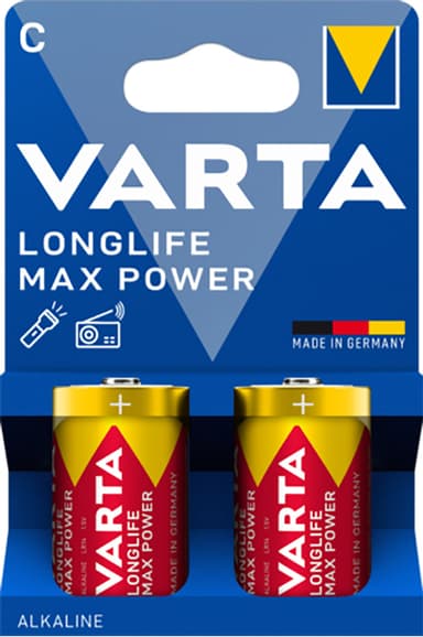 Varta Longlife Max Power C batterier (2-pakke)