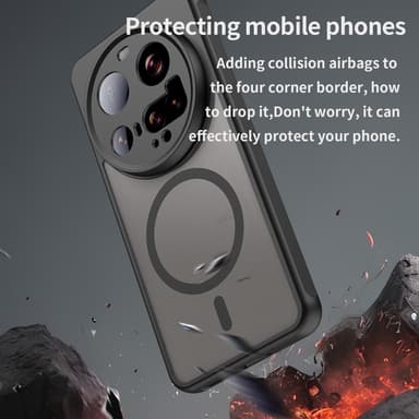 SKALO Xiaomi 15 Ultra 5G Mat Hybrid Cover - Sort