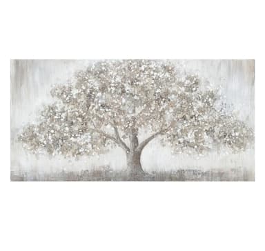 Oliemaleri 70x140cm, stort træ