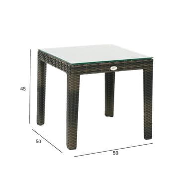 Sidebord FLET 50x50xH45cm, mørkebrun