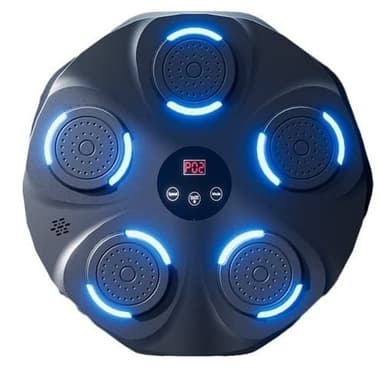 Smart Bluetooth Boksemaskine med LED-lys & Musik – Vægmonteret Interaktivt Træningsmål til Voksne
