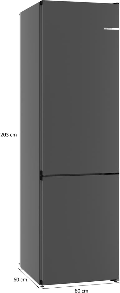 Bosch Kølefryseskab KGN39OCAF (gråsort)