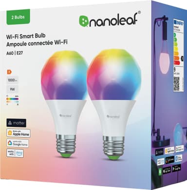 Nanoleaf Essential RGB smart LED-pære 9W E27 (2-pakke)