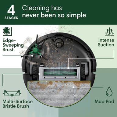 iRobot Roomba Combo 105+ rengøringsrobot Y351040 (sort)
