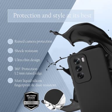Oppo Reno 12 Pro Cover Etui Case (sort)