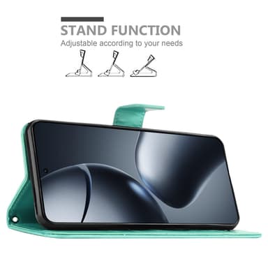 Xiaomi 14T Pro Pungetui Cover Blomster (Turkis)