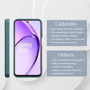 Oppo A40 Cover Etui Case (grøn)