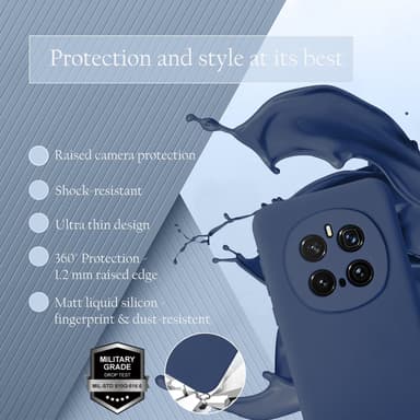 Honor Magic 7 Pro Cover Etui Case (blå)