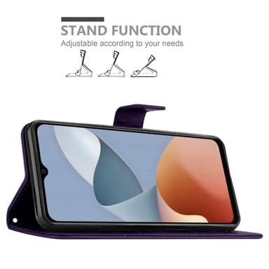 ZTE Blade A54 Pungetui Cover Blomster (Lilla)