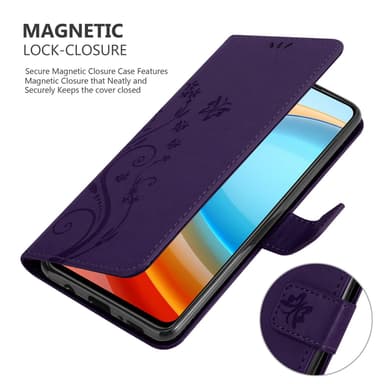 ZTE Blade A75 5G Pungetui Cover Blomster (Lilla)