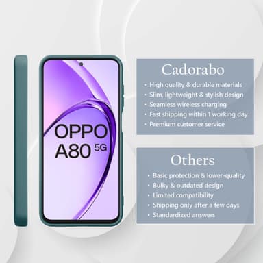 Oppo A80 Cover Etui Case (grøn)