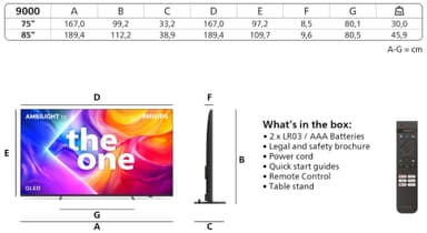 Philips 85” The One PUS9000 4K QLED Smart TV (2025)