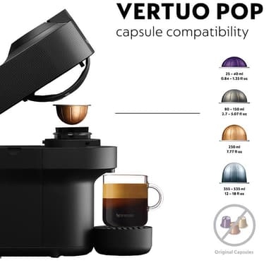 Nespresso Vertuo Pop Iced værdipakke fra DeLonghi ENV90.B (sort)