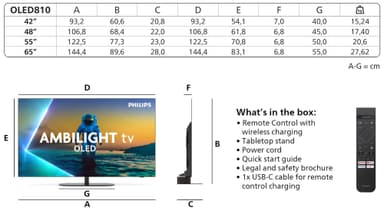 Philips 65" OLED810 4K OLED Smart TV (2025)