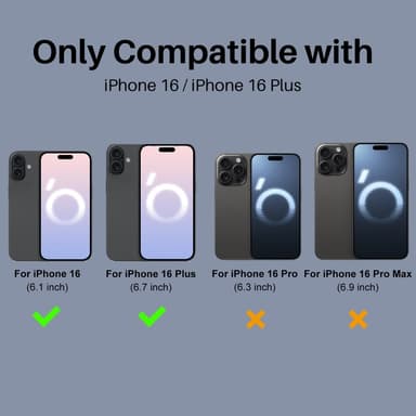 NORTHJO 2-Pak Kameralinsebeskyttelse til iPhone 16 / 16 Plus, Hærdet Glas