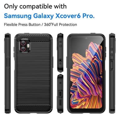 Samsung Galaxy Xcover 6 Pro Carbon Fiber Mønster Bagcover