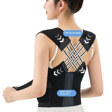 Correct Posture Back Posture Corrector Brace til mænd, kvinder - L