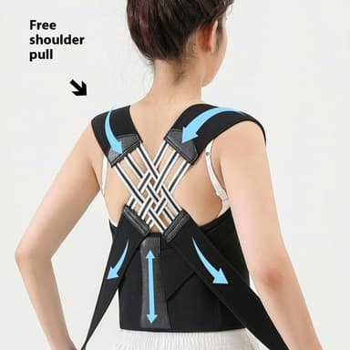 Correct Posture Back Posture Corrector Brace til mænd, kvinder - L