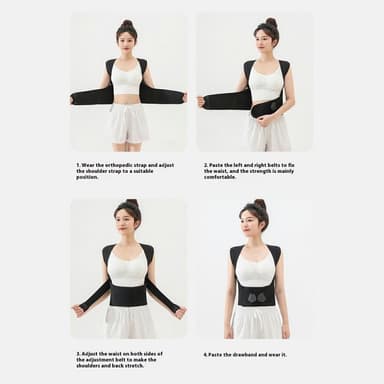 Correct Posture Back Posture Corrector Brace til mænd, kvinder - L