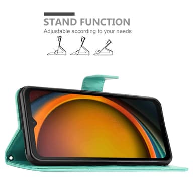 Samsung XCover 7 Pungetui Cover Blomster (Turkis)
