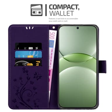 Huawei Nova 13 Pungetui Cover Blomster (Lilla)