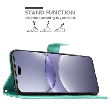 Huawei Nova 13 Pro Pungetui Cover Blomster (Turkis)