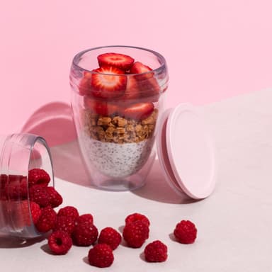 Bodum 2 stk. dobbeltvægget krus med låg PAVINA TO GO 0.3 L