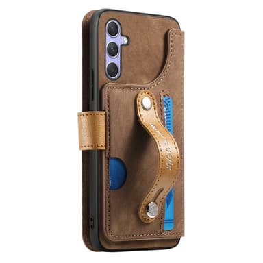 SKALO Samsung A36 5G SW-01 Retro PU-Læder Flip Cover - Brun