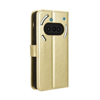 SKALO Nothing Phone (3a) 5G PU-læder Flip Cover - Guld - Guld