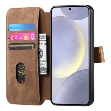 SKALO Samsung A36 5G SW-01 Retro PU-Læder Flip Cover - Brun