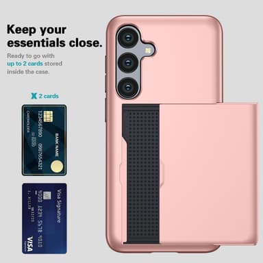 SKALO Samsung A56 5G Armor Kortholder Cover - Blå
