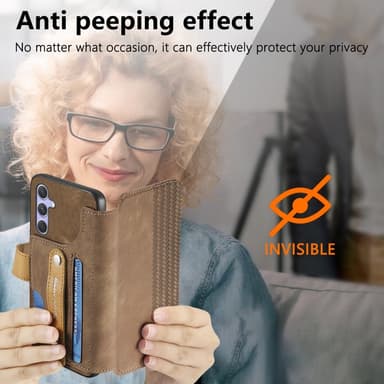 SKALO Samsung A36 5G SW-01 Retro PU-Læder Flip Cover - Brun