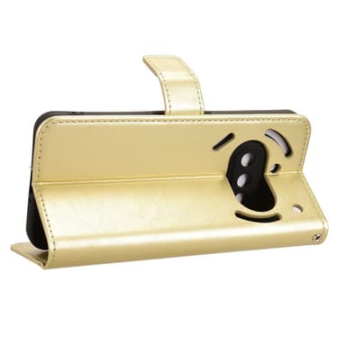 SKALO Nothing Phone (3a) 5G PU-læder Flip Cover - Guld - Guld